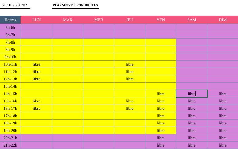 Planning sem1